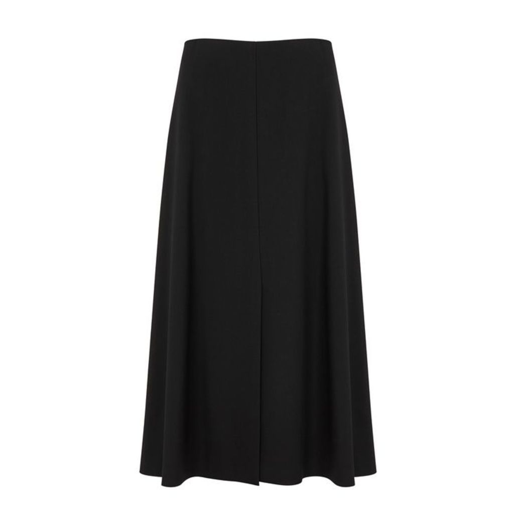 THE ROW Bea Black Stretch-cady Skirt