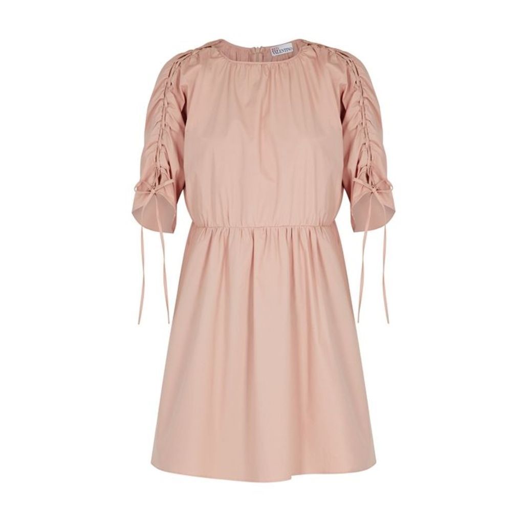 RED Valentino Rose Ruched Stretch-cotton Dress