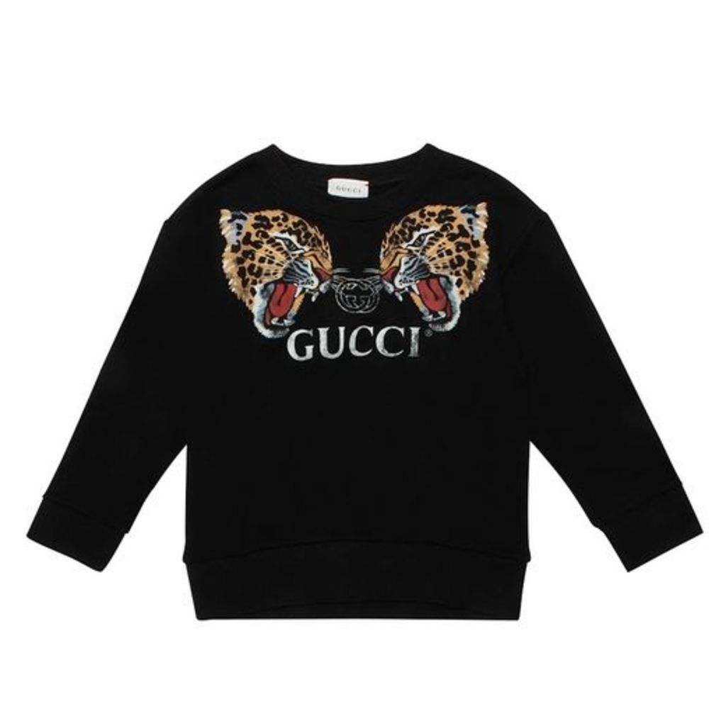 Gucci Leopard & Logo Sweatshirt