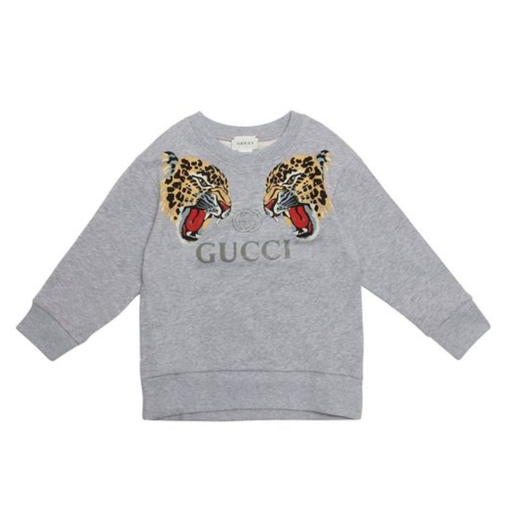 Gucci Leopard & Logo Sweatshirt