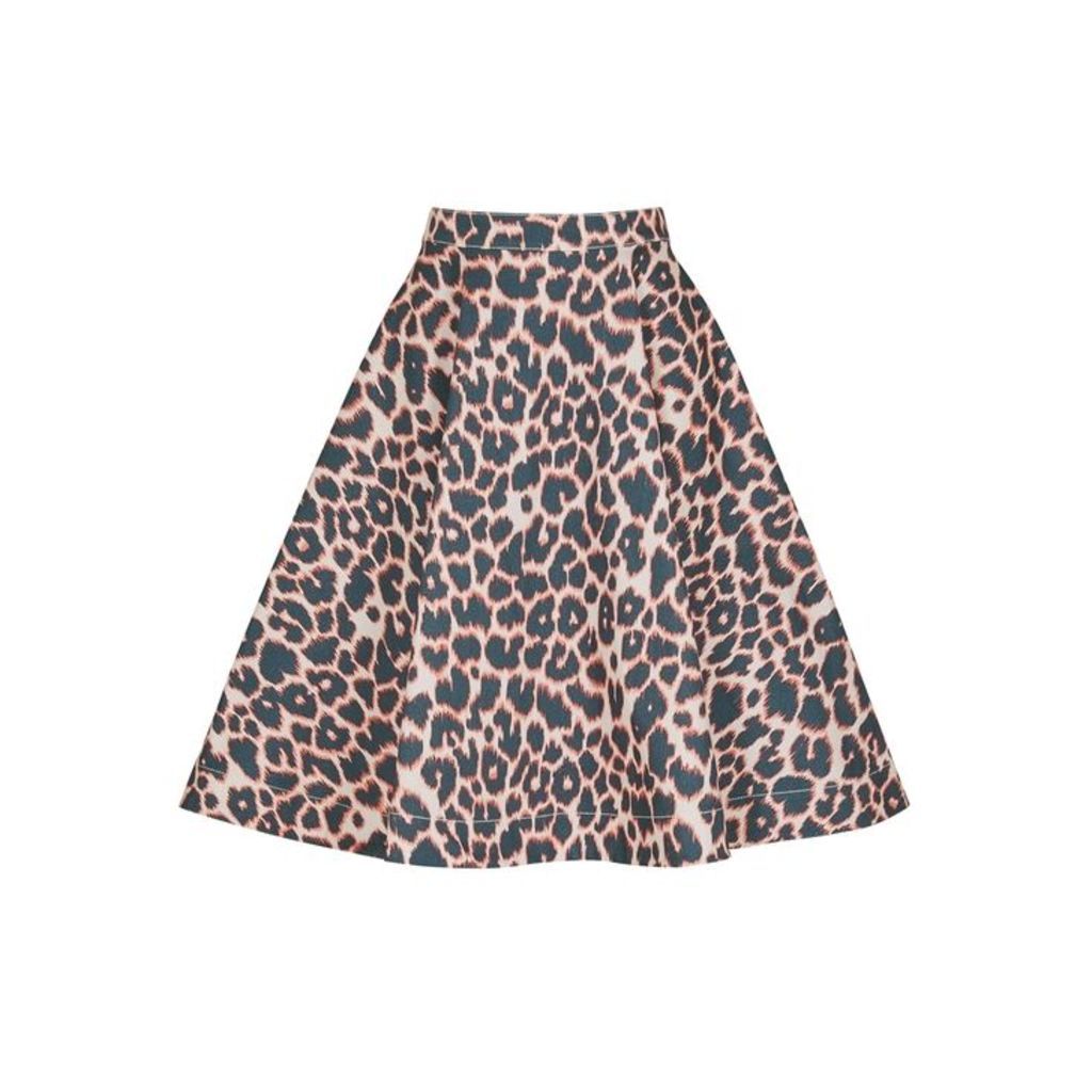 Calvin Klein 205W39NYC Leopard-print Denim Skirt