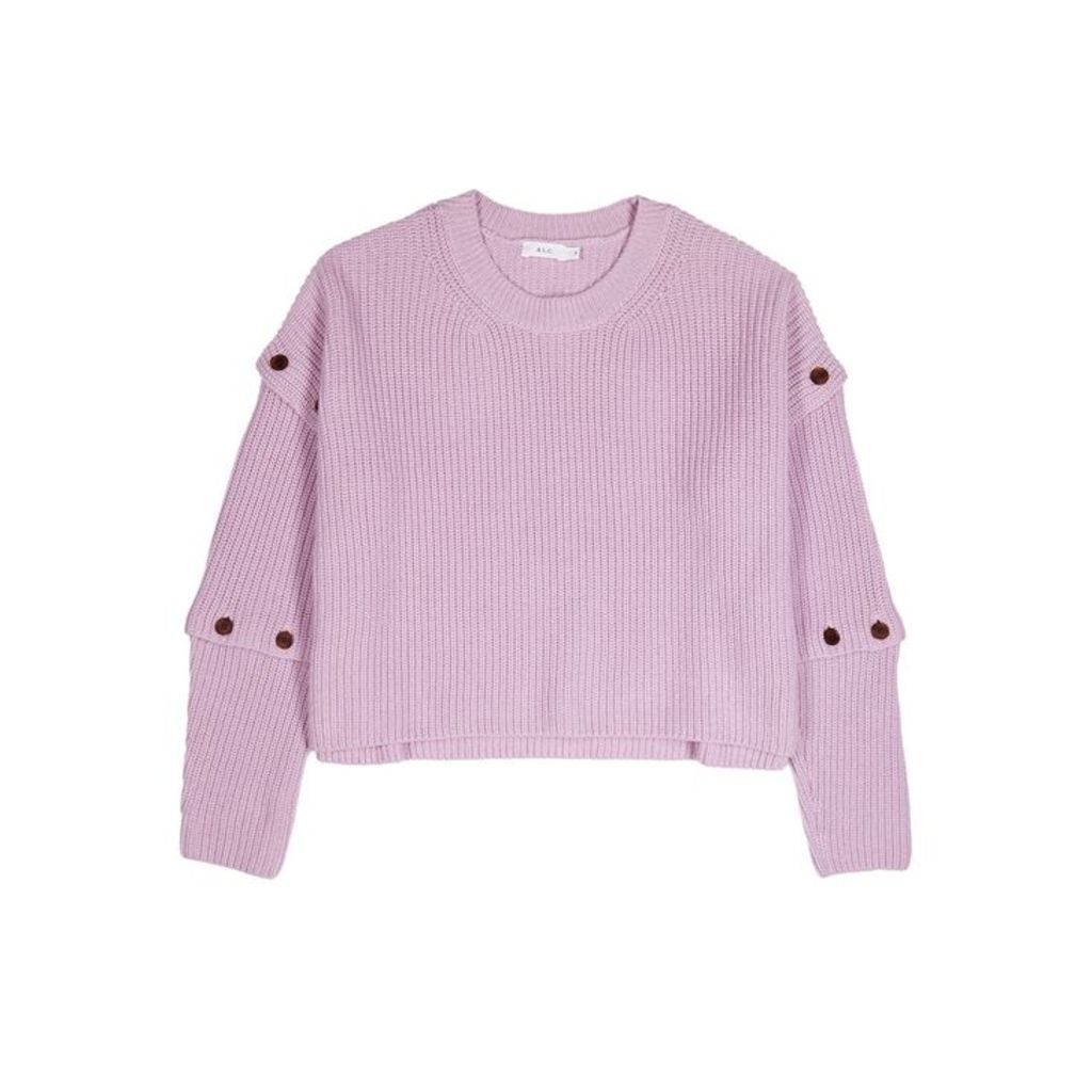 A.L.C. Adams Lilac Cotton-cashmere Blend Sweater