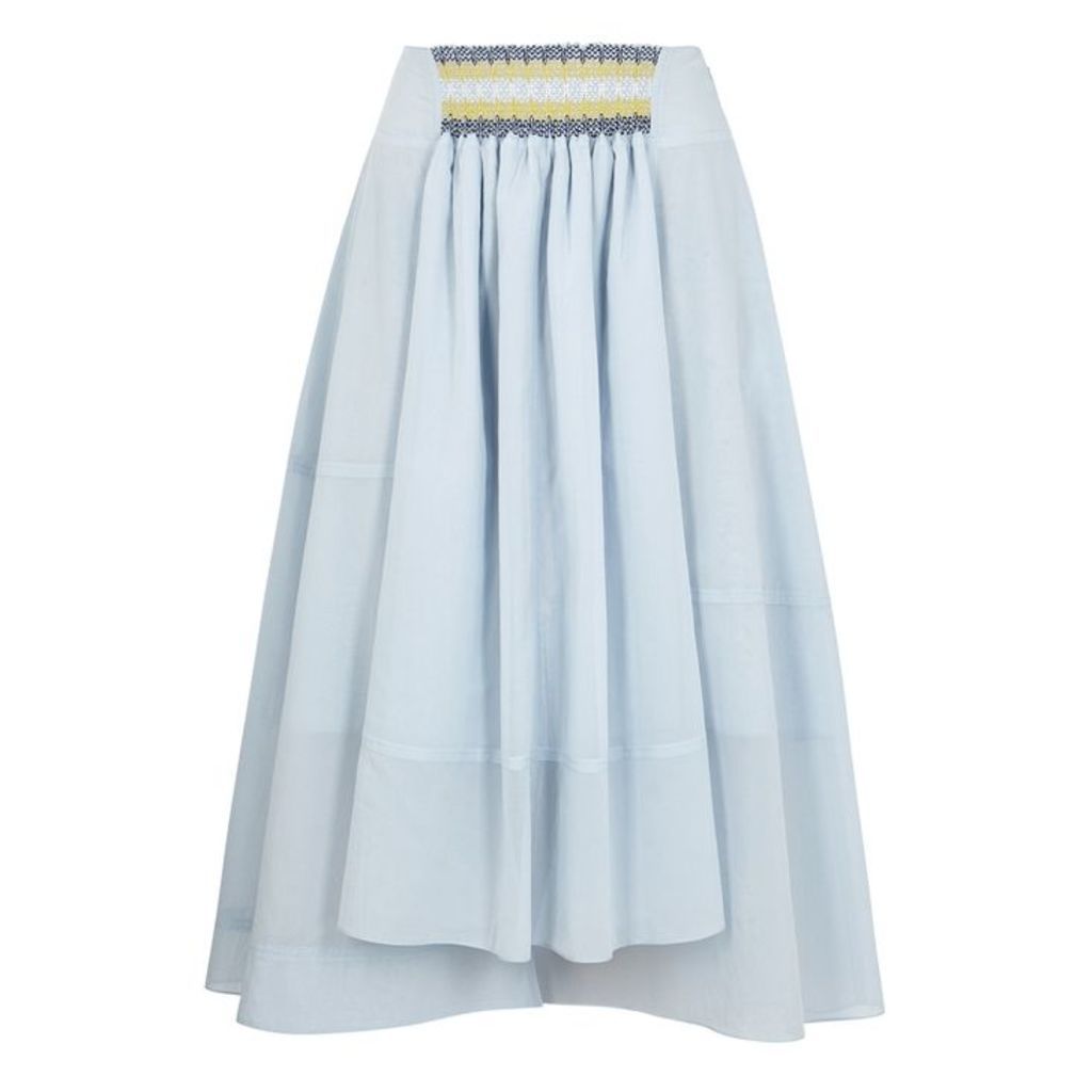 Loewe Blue Cotton-blend Skirt