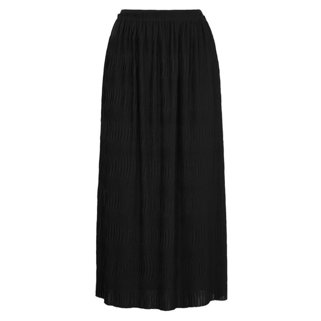 Filippa K Black PlissÃ© Midi Skirt