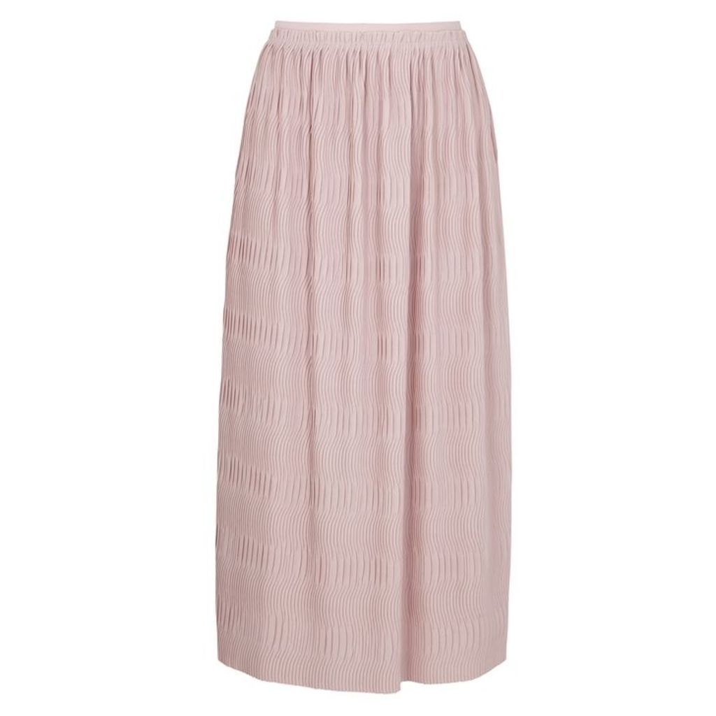 Filippa K Pink PlissÃ© Midi Skirt