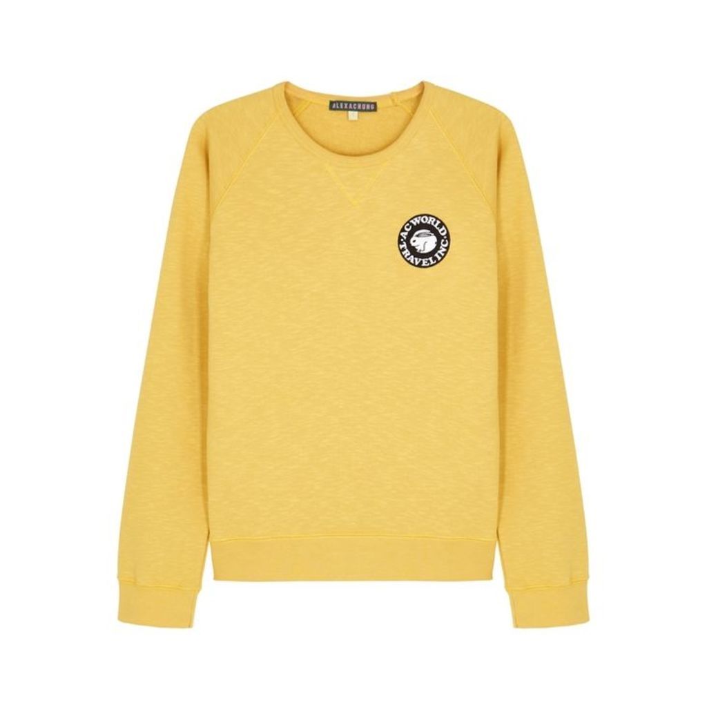 ALEXACHUNG Yellow Slubbed Cotton Sweatshirt