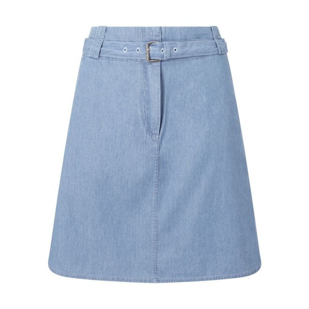 Jigsaw Denim Belted Mini Skirt