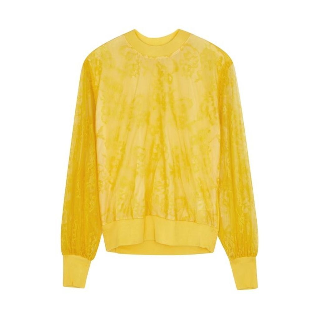 Clu Yellow Lace Sweatshirt