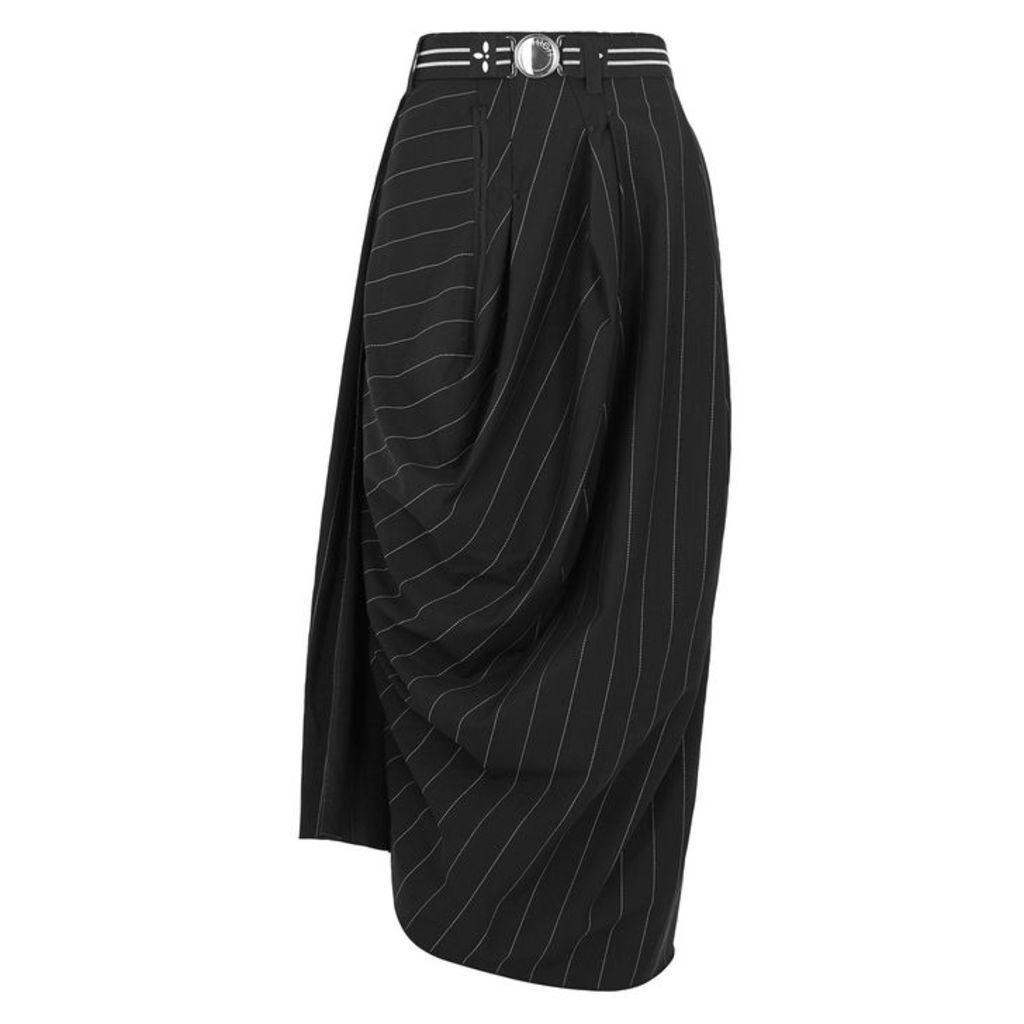 HIGH Black Stretch-neoprene Tulip Skirt