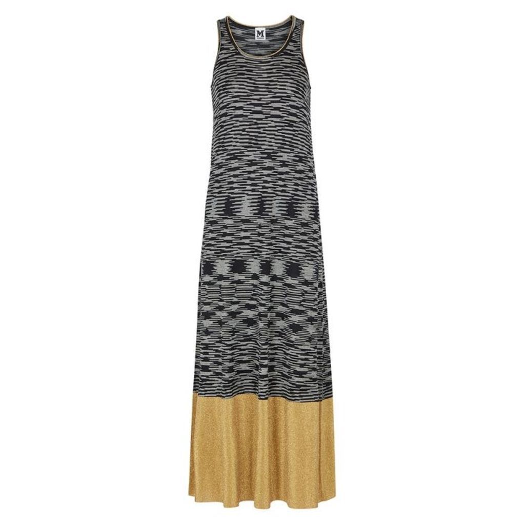 M Missoni Black Space-dye Fine-knit Maxi Dress