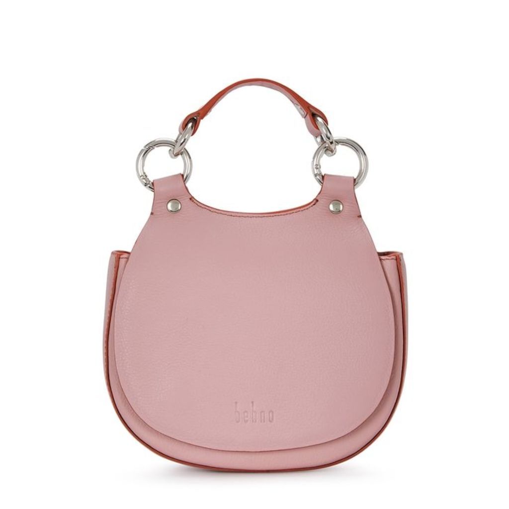 Behno Tilda Mini Pink Leather Saddle Bag