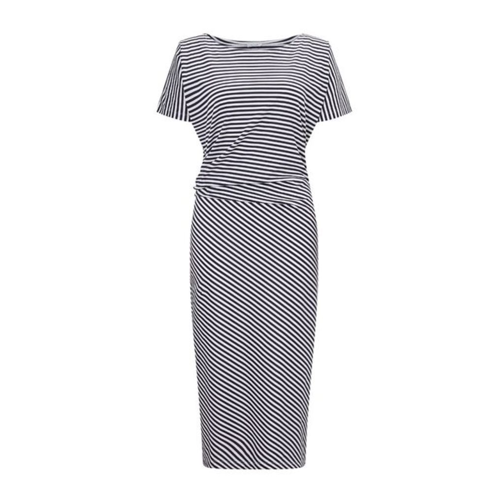 Jigsaw Stripe Asymetric Dress