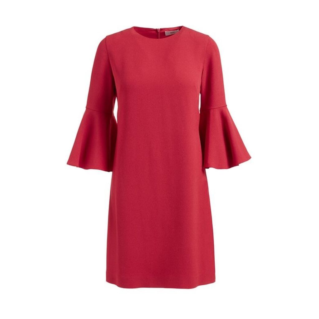 WtR Clarice Red Ruffle Sleeve Dress