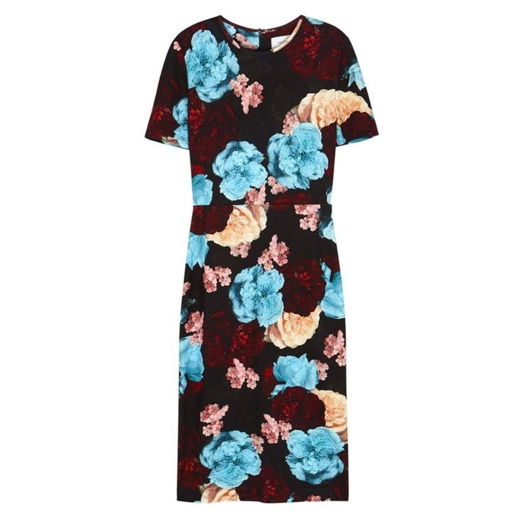 Erdem Essie Floral-print Stretch-jersey Dress