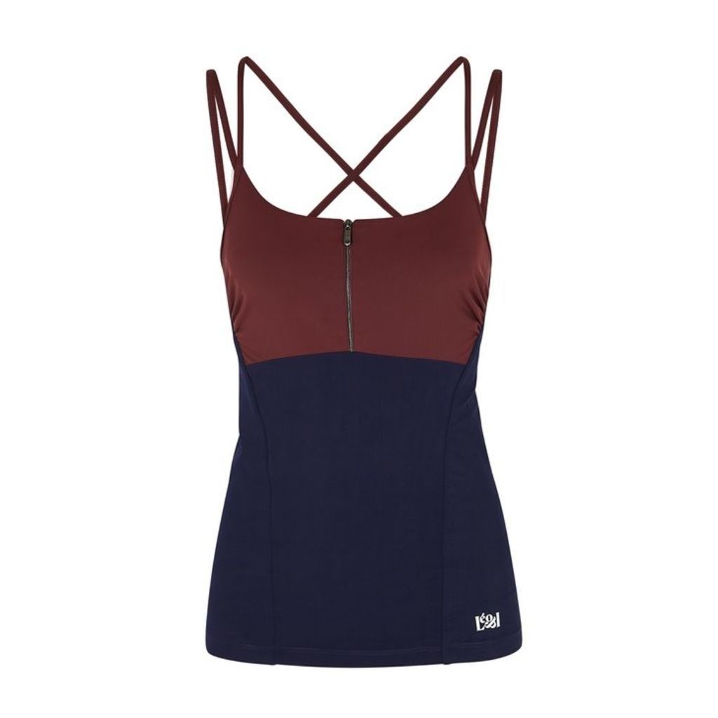 LEO & I Estelle Colour-blocked Jersey Tank