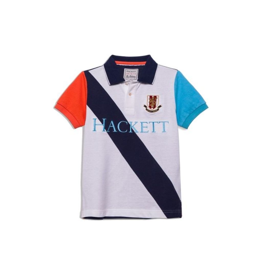 Hackett Sash Detail Cotton Short-sleeved Polo Shirt