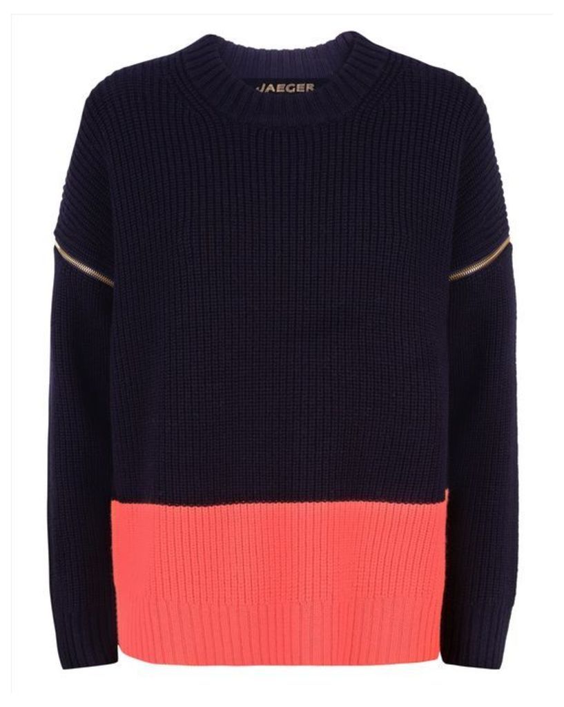 Wool Zip-Off Sleeve Sweater