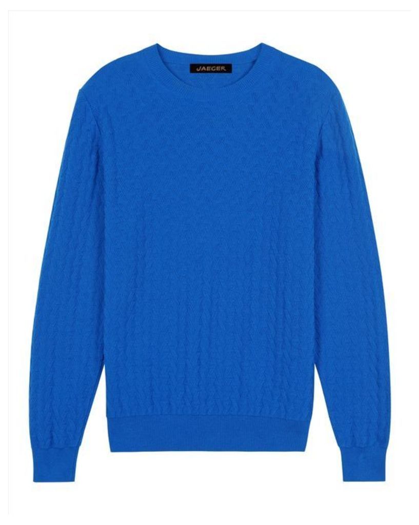 Cotton Straw Jacquard Sweater