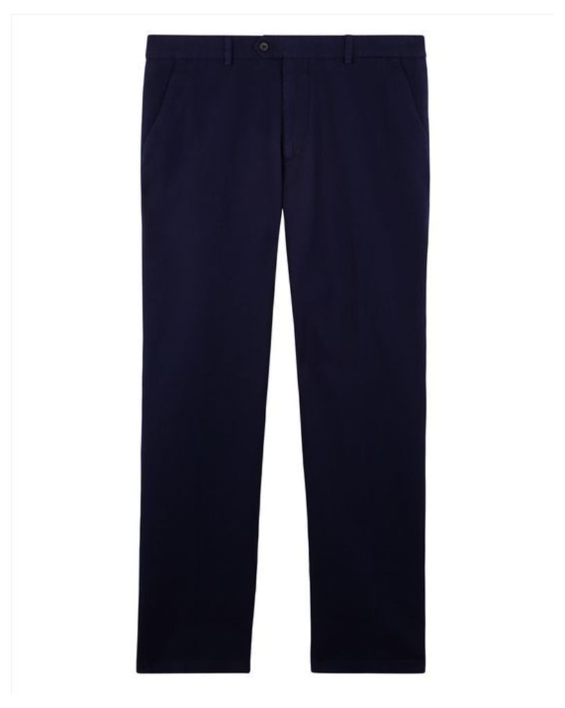 Waffle-Textured Slim Trousers