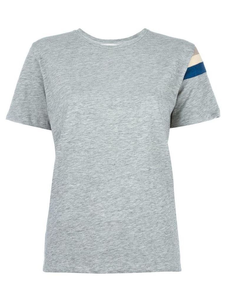 Water striped sleeve detail T-shirt, Women's, Size: Medium, Grey