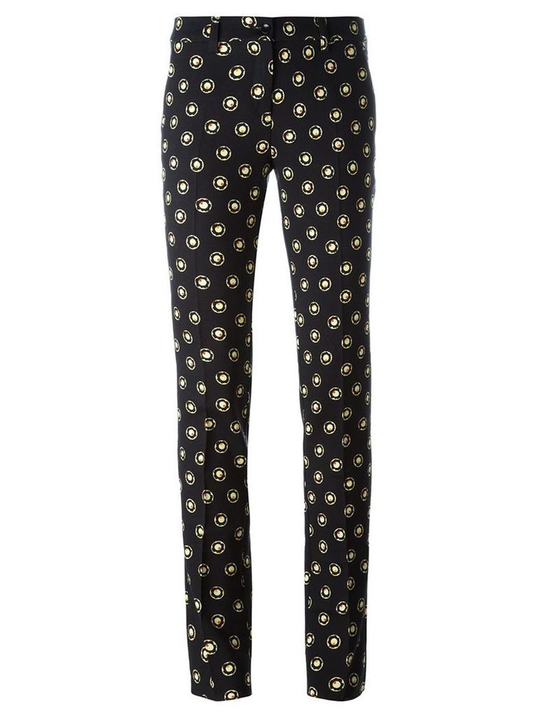 Etro printed slim-fit trousers, Women's, Size: 42, Black
