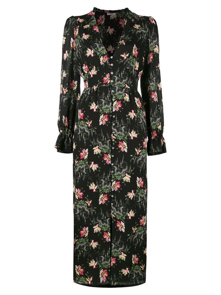 Vilshenko floral print dress, Women's, Size: 14, Black