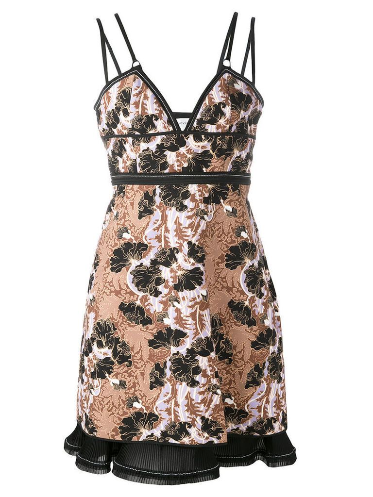 Carven floral jacquard fitted dress, Women's, Size: 38, Black