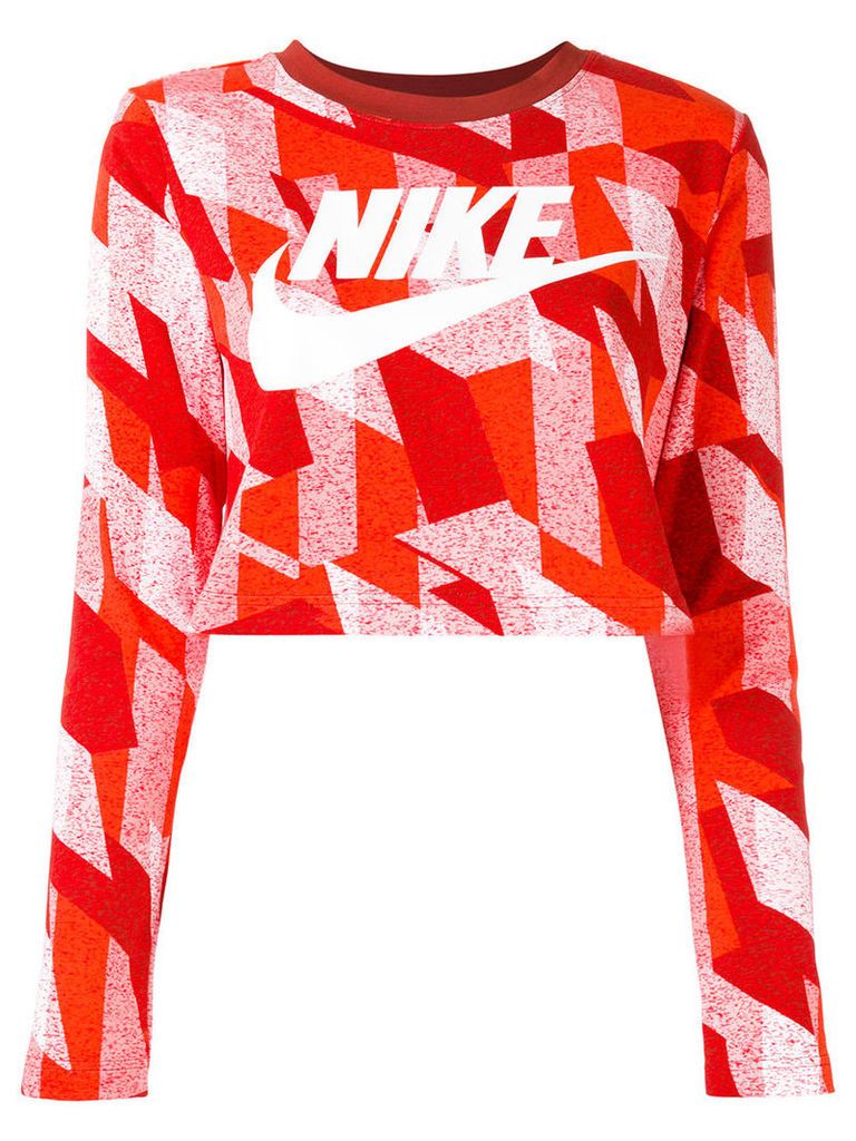 Nike logo print top, Women's, Size: Large, Red