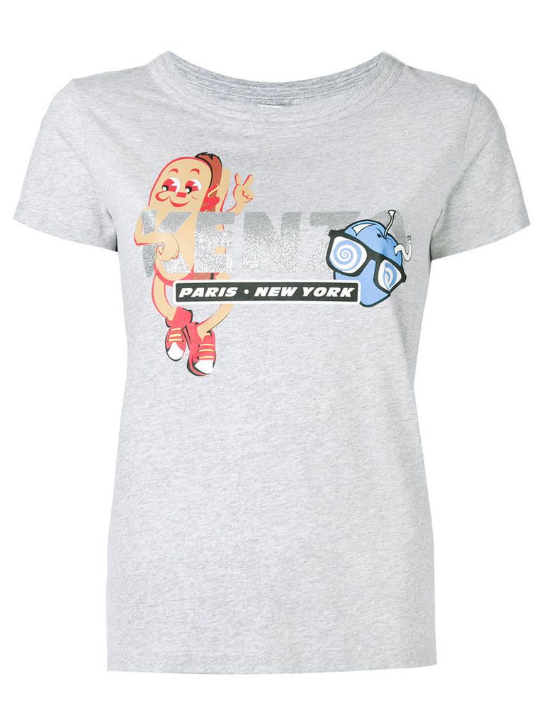 Kenzo logo print T-shirt, Women's, Size: XL, Grey