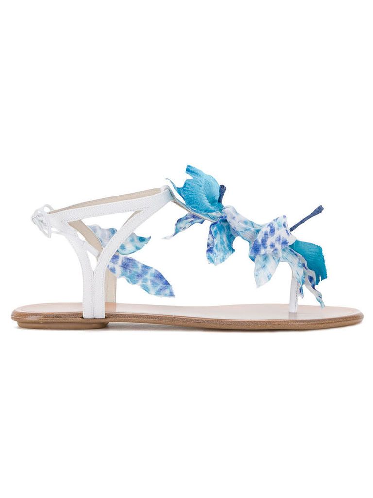Aquazzura floral motif sandals, Women's, Size: 38, White