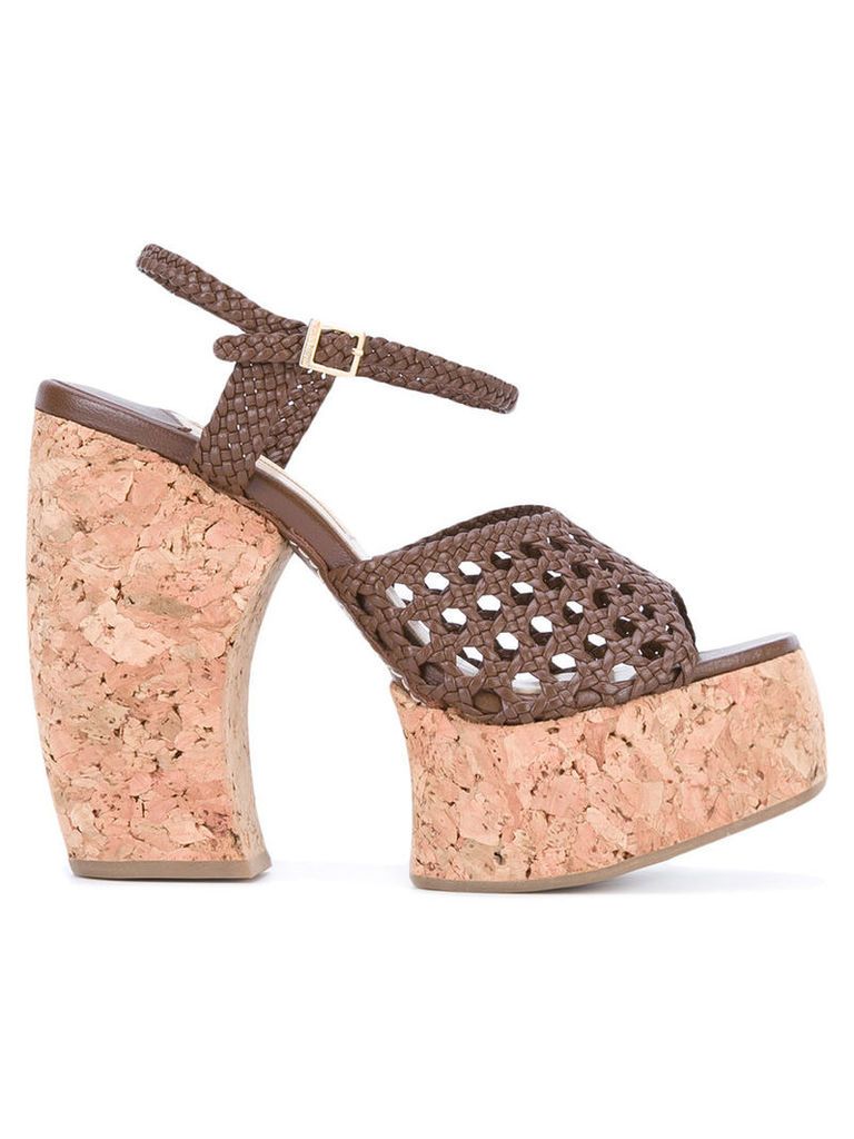Paloma BarcelÃ³ woven platform sandals, Women's, Size: 40, Brown