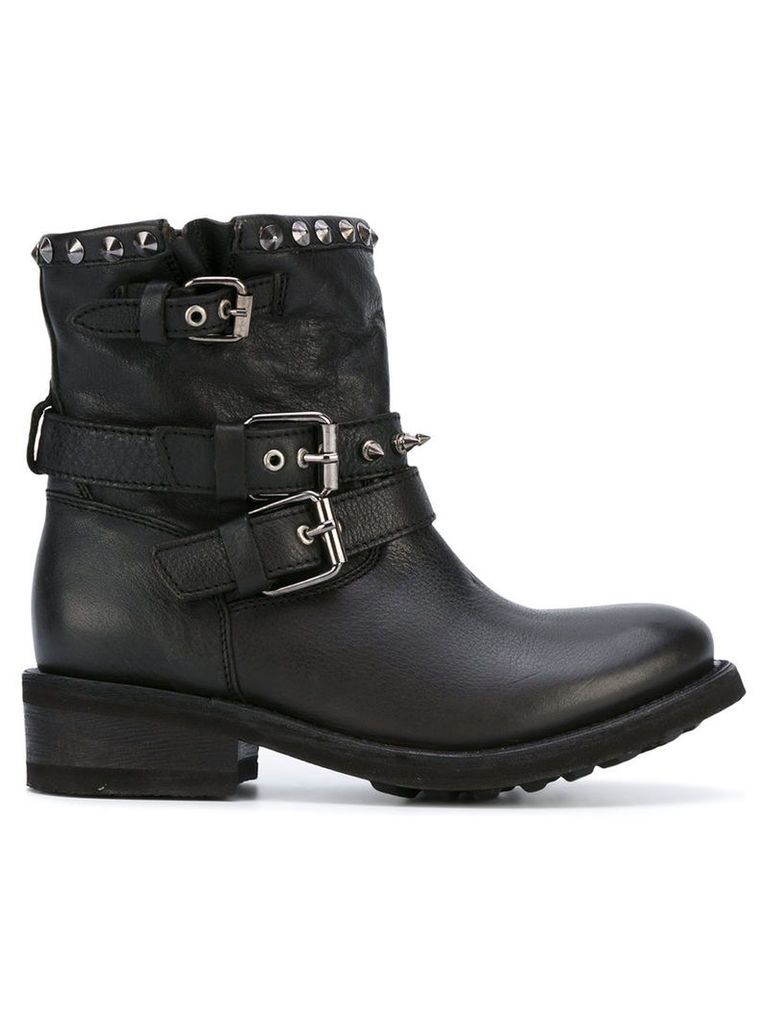 Ash - studded buckle boots - women - Calf Leather/Leather/rubber - 36, Women's, Black