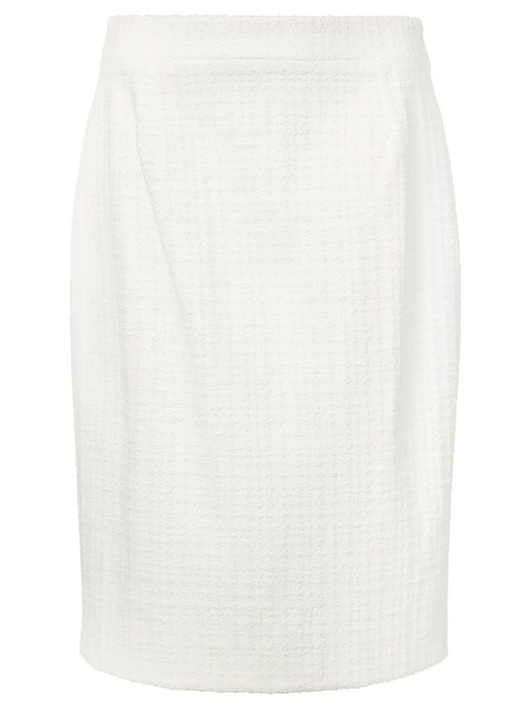 Carolina Herrera - canvas pencil skirt - women - Silk/Cotton/Polyamide/Viscose - 10, White