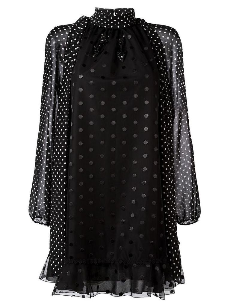 Giamba - polka dot loose dress - women - Polyester - 38, Black