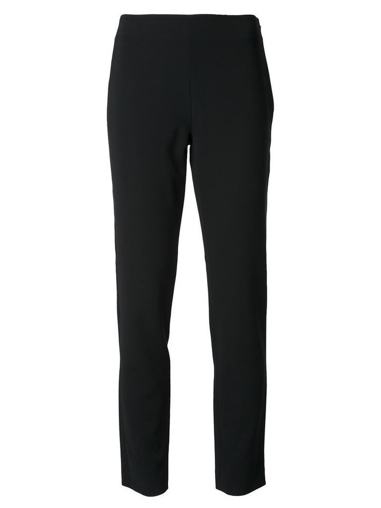 Moschino - slim fit trousers - women - Polyester/Triacetate - 46, Black