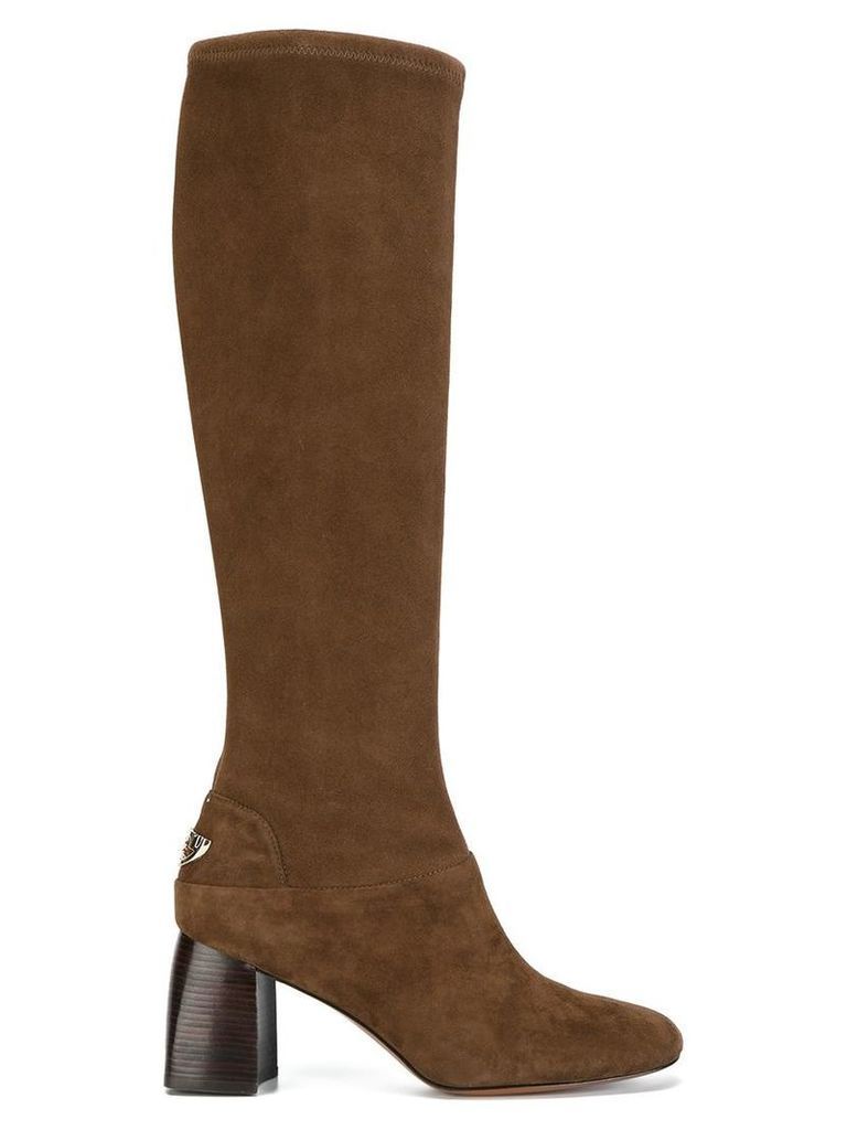 Tory Burch - 'Midi Sidney' boots - women - Leather/Suede/Nylon - 40, Brown