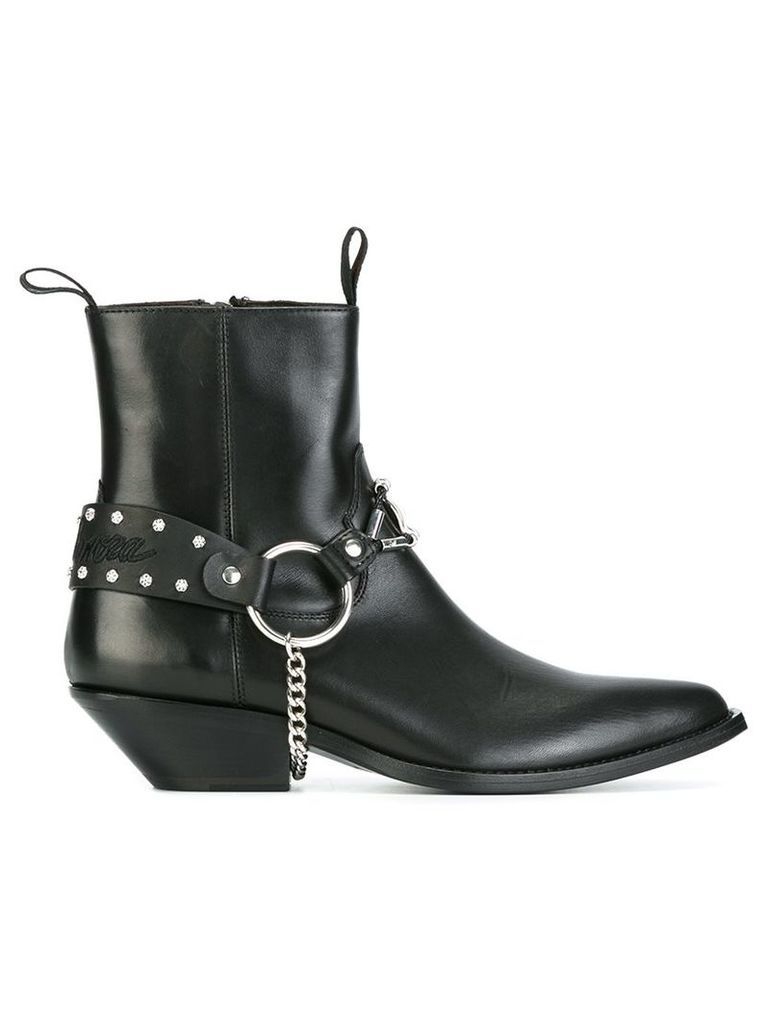 Sonora - chain detail boots - women - Leather/metal - 8, Black