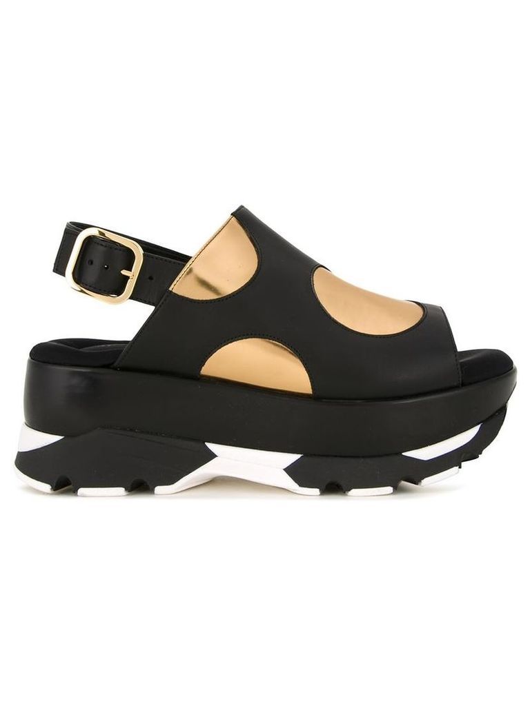 Marni - polka dot platform sandals - women - rubber - 40, Black