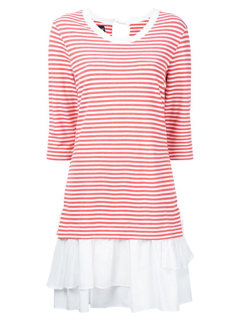 Boutique Moschino - stripe layered dress - women - Nylon/Spandex/Elastane/Rayon - 44, Red