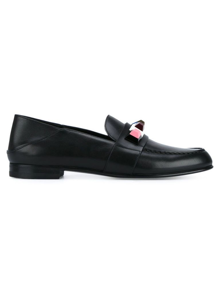Fendi - pyramid stud loafers - women - Calf Leather/Leather - 36.5, Black