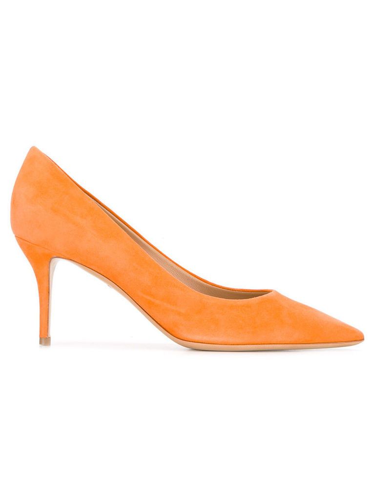 Salvatore Ferragamo - Susi pumps - women - Leather/Calf Suede - 7.5, Yellow/Orange
