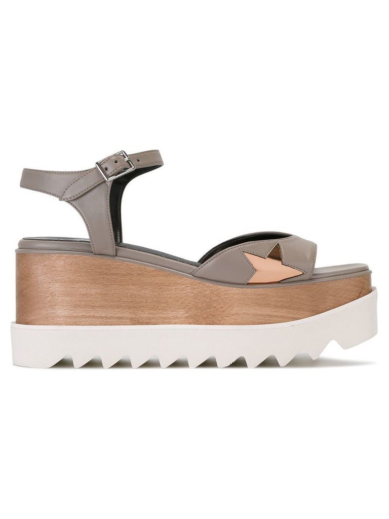 Stella McCartney - star cut-out sandals - women - Polyester/Polyurethane/rubber - 37, Grey