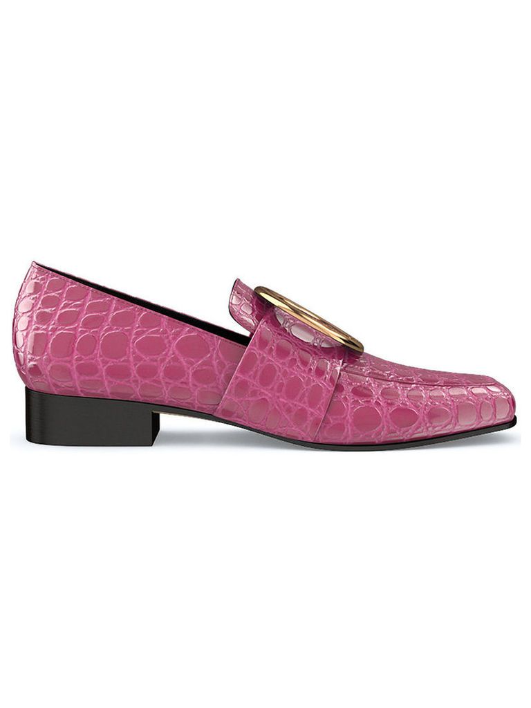 Dorateymur - Harput loafers - women - Crocodile Leather/Leather/metal - 36.5, Pink/Purple