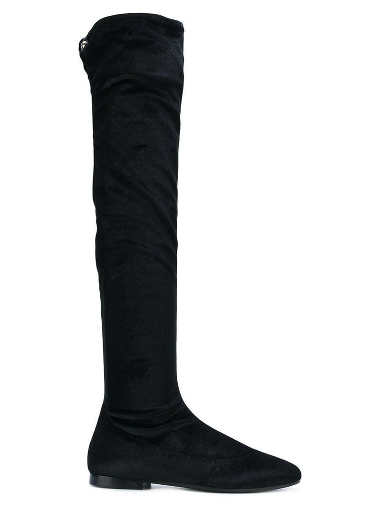 Giuseppe Zanotti Design - zipped-up boots - women - Leather/Velvet/rubber - 37, Black