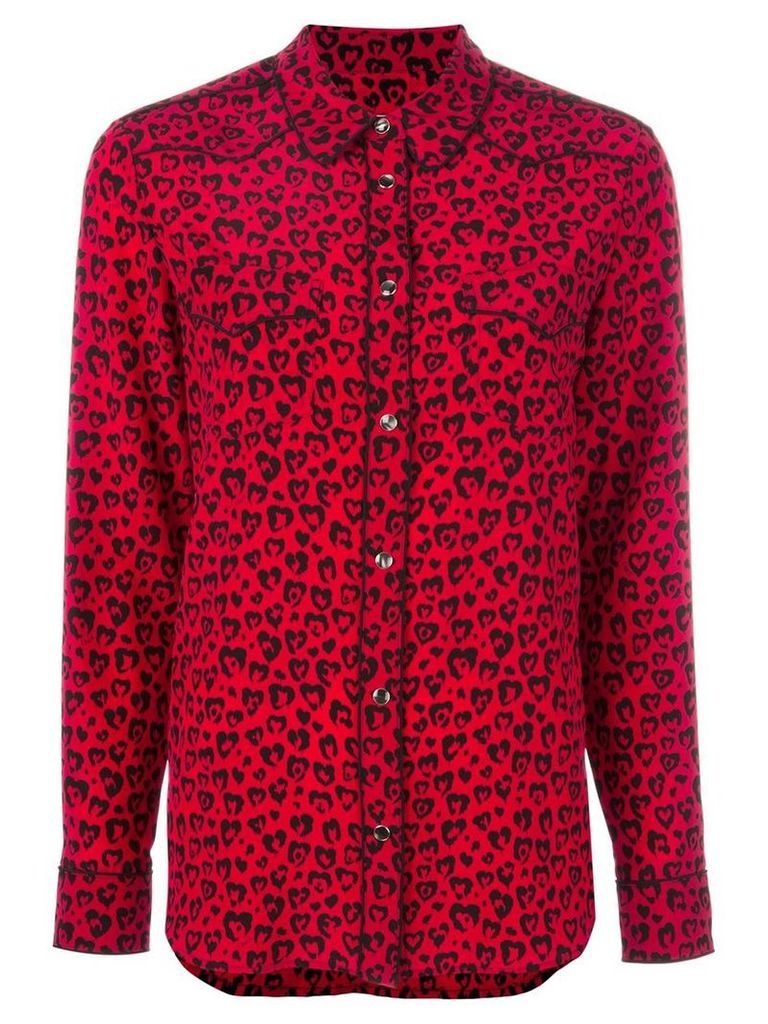Coach - leopard print shirt - women - Silk - 6, Red