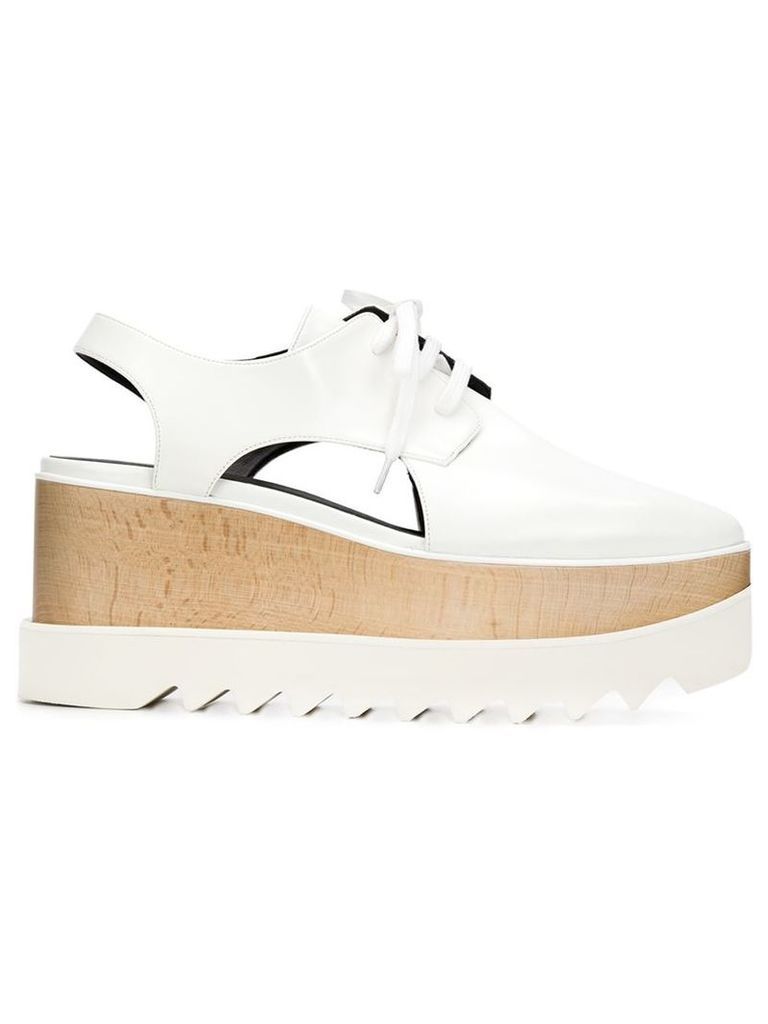 Stella McCartney - 'Elyse' cut-out lace-up shoes - women - Artificial Leather/rubber - 36.5, White