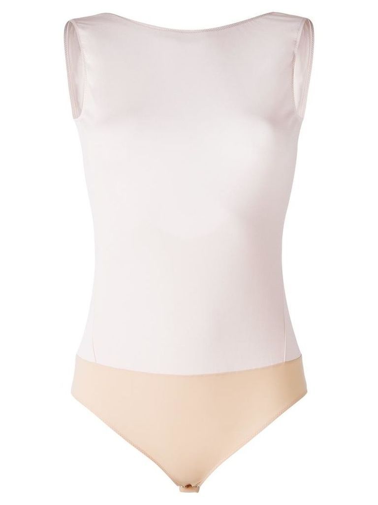 Maison Margiela - tonal sleeveless body - women - Polyamide/Spandex/Elastane/Viscose - 40, Pink/Purple