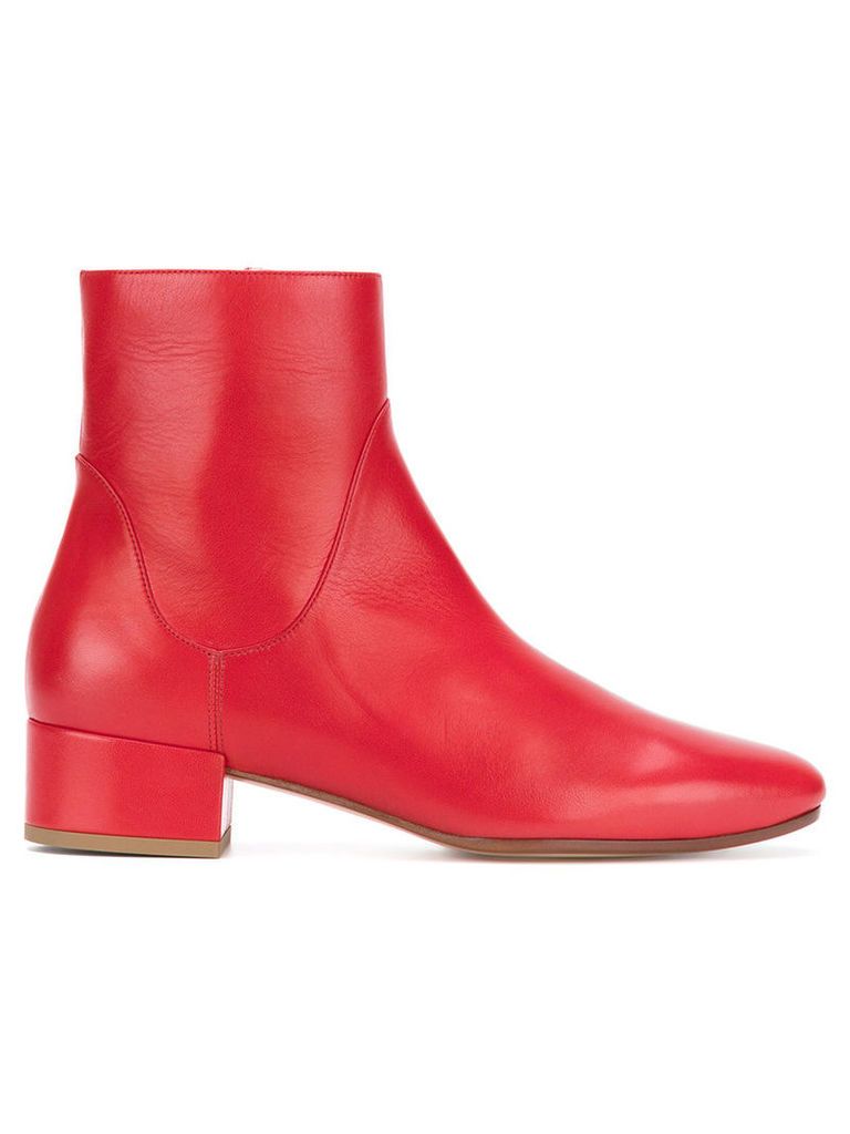Francesco Russo - low heel boots - women - Sheep Skin/Shearling/Leather - 35.5, Red