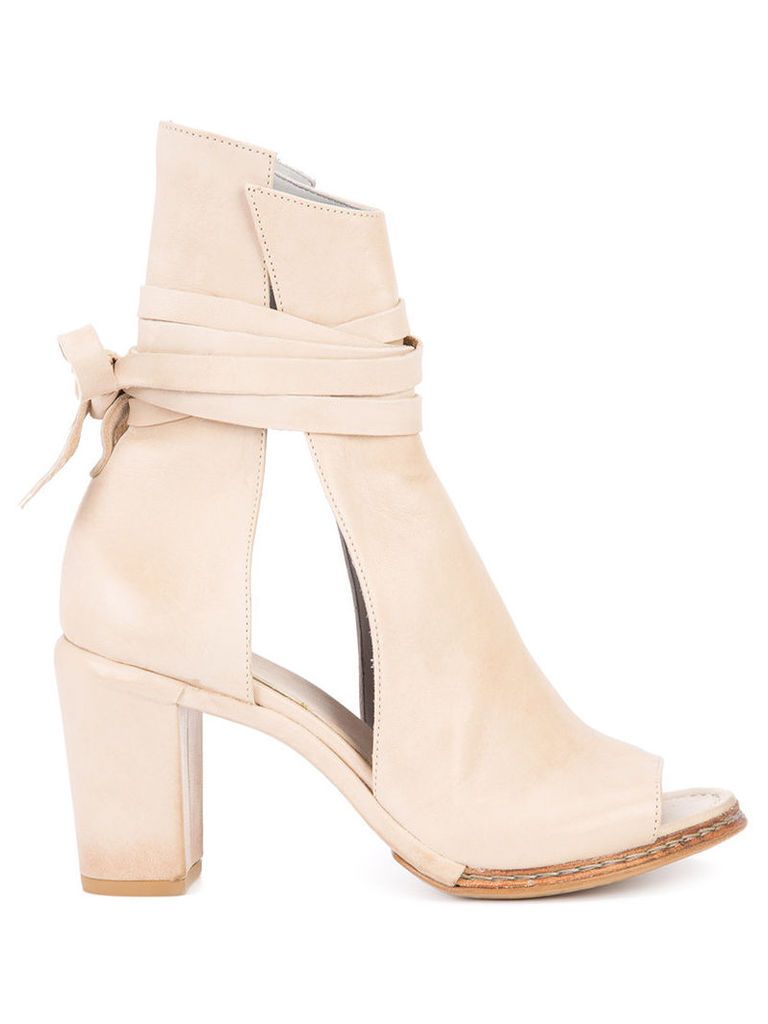 Measponte - cut out boots - women - Leather/Horse Leather - 41, Nude/Neutrals