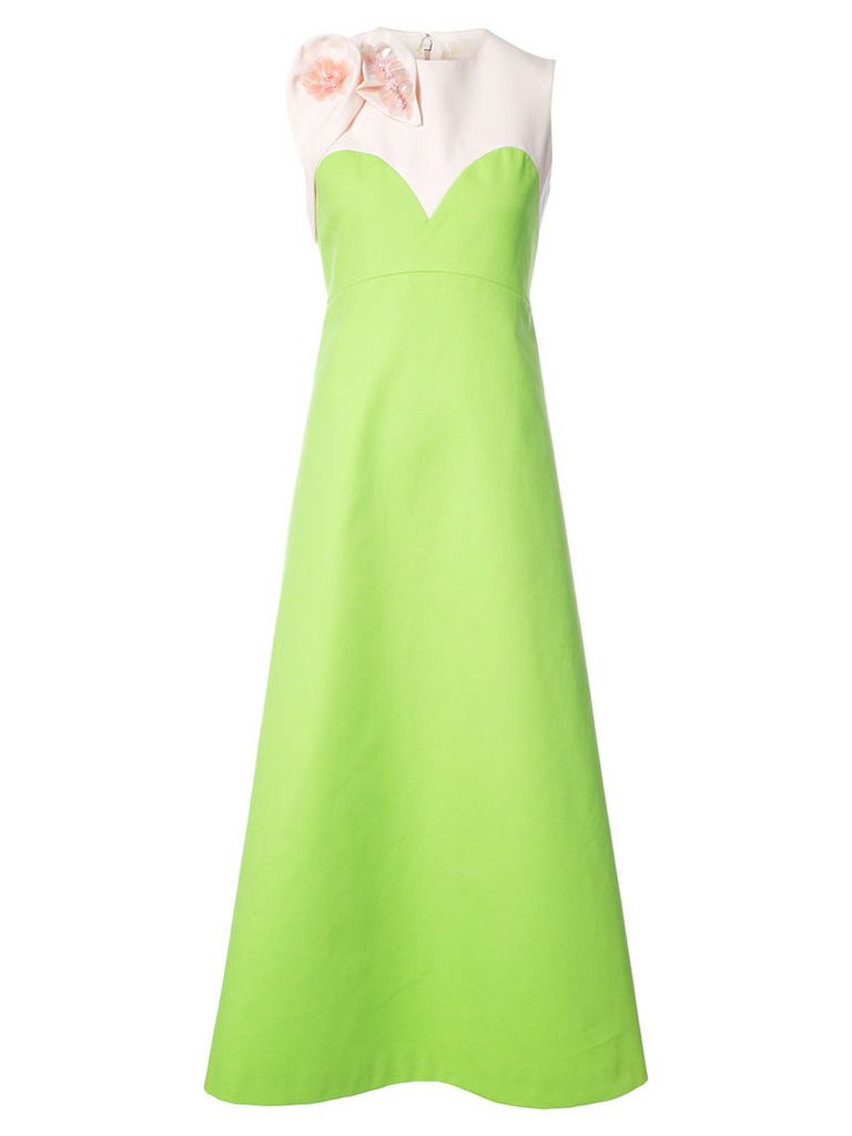 Delpozo - sequin embellished gown - women - Cotton/Viscose - 40, Green